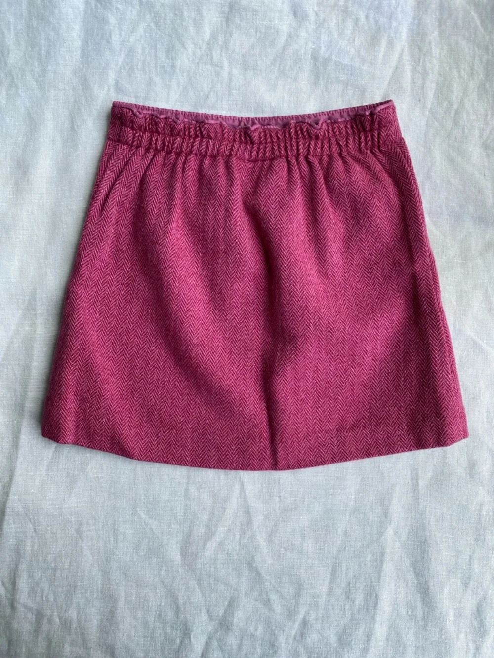 Hanna Andersson 90 berry pink herringbone wool blend skirt